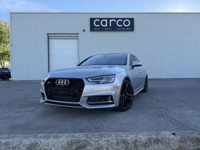 non-smoker 2018 Audi S4 Technik in Silver with Red interior – front exterior view