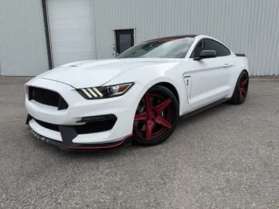Certified, garage kept, non-smoker 2017 Ford Mustang Shelby GT350 in White with Black interior – front exterior view