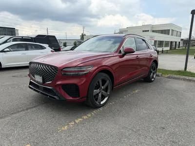 Certified, garage kept, non-smoker 2022 Genesis GV70 Sport Plus 3.5T in Red with Red interior